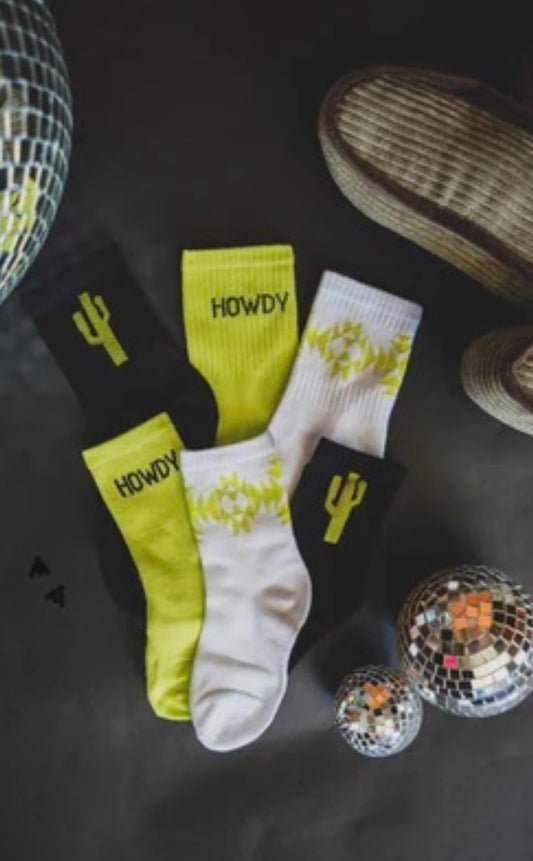 Sock ‘‘em Silly Socks Lime Green Kids